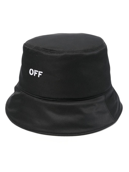  Off-white Logo-embroidered Bucket Hat - Black 