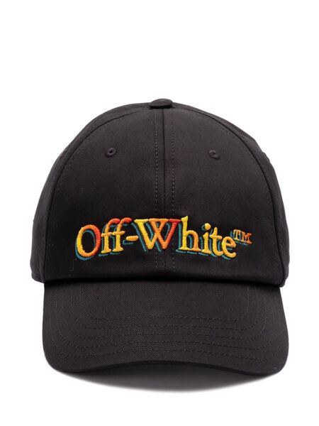  Off-white Logo-embroidered Cap - Black 