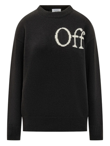  Off-white Logo-intarsia Sweater - Black 