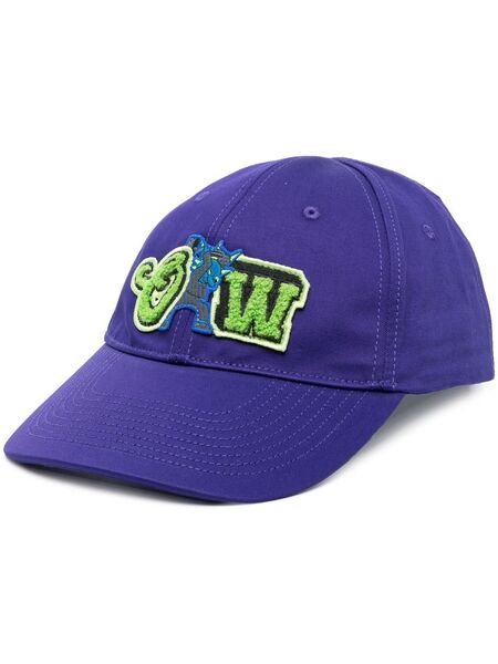  Off-white Logo-patch Varsity Baseball Cap - Purple 