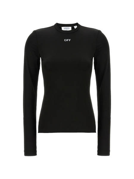  Off-white Logo-print Crew-neck Sweater - Black 