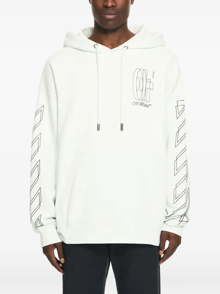  Off-white Logo-print Hoodie - Neutrals 