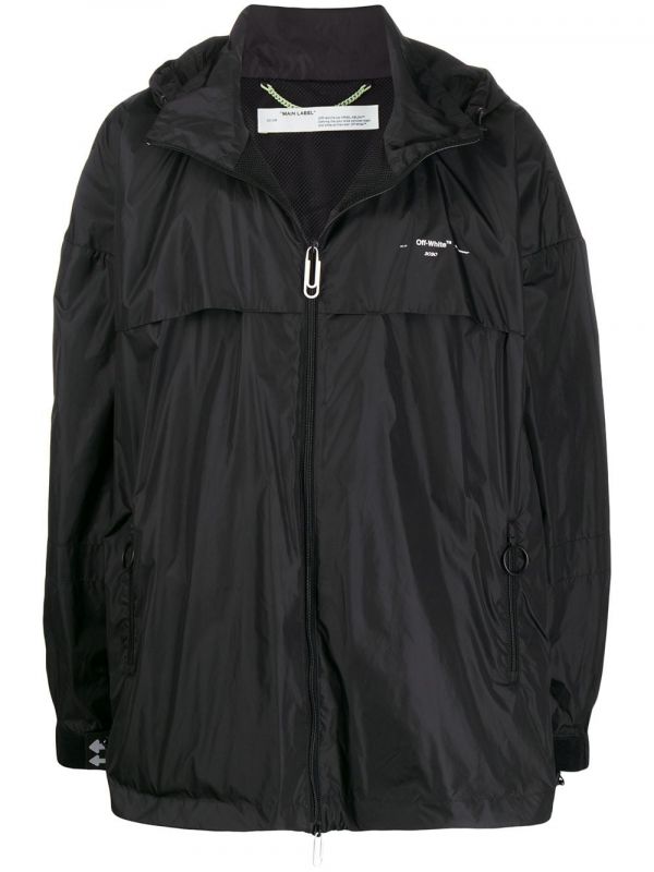 Off-white Logo Print Lightweight Jacket - Black 