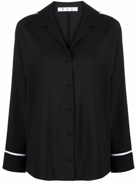  Off-white Logo-print Pajama Shirt - Black 