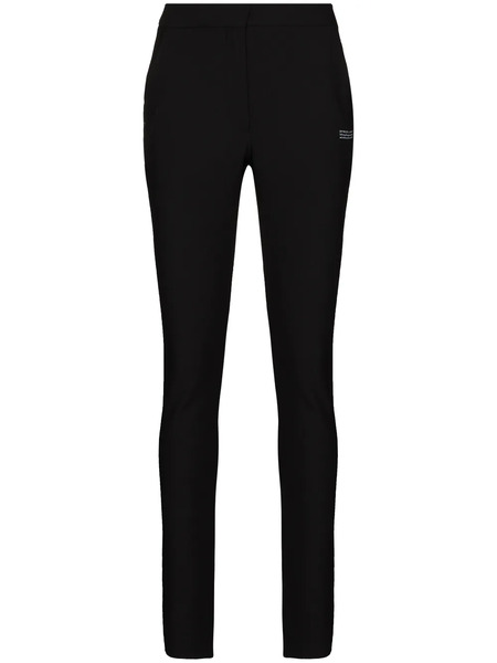  Off-white Logo-print Slim-fit Trousers - Black 