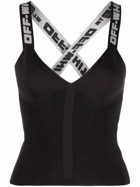  Off-white Logo-strap Vest Top - Black 