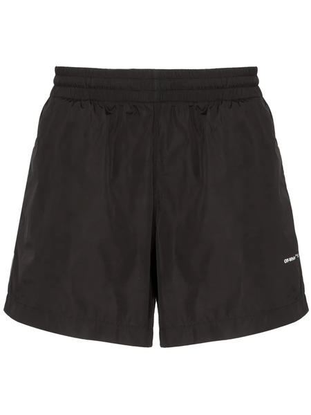  Off-white Logo Swim Shorts - Black 