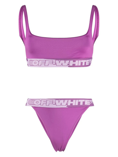  Off-white Logo Tape Bikini - Pink 