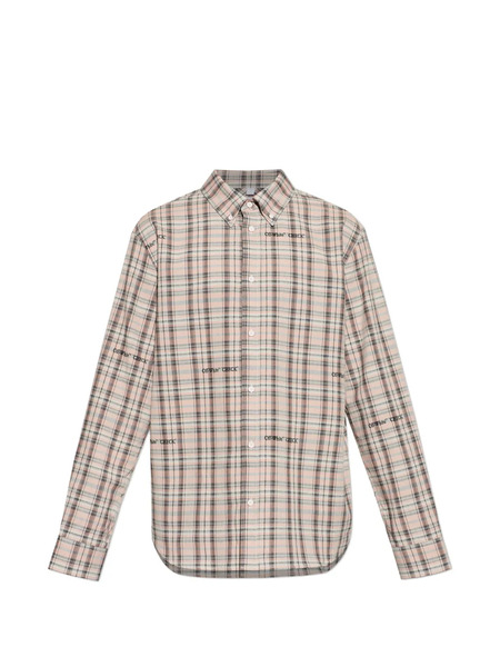  Off-white Marker Logo-embroidered Shirt - Pink 