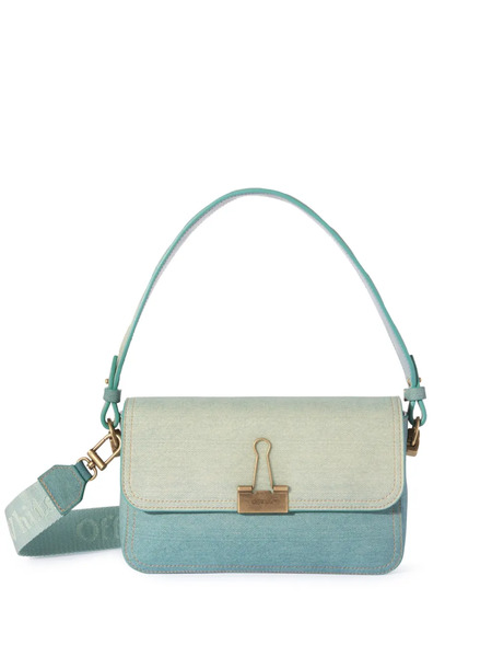  Off-white Medium Soft Binder Shoulder Bag - Blue 