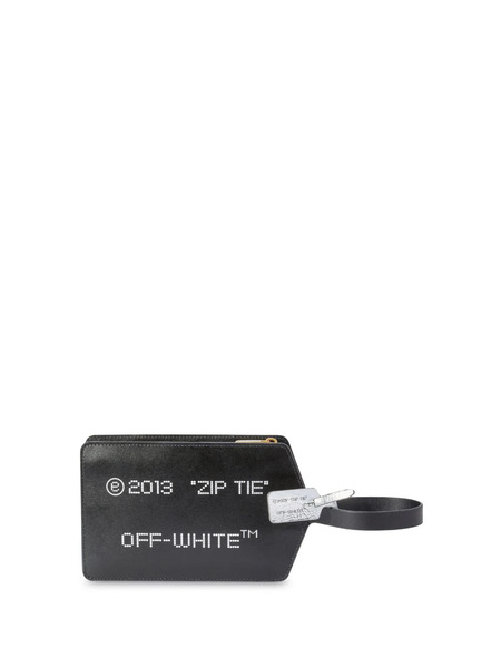  Off-white Medium Zip Tie Clutch - Black 