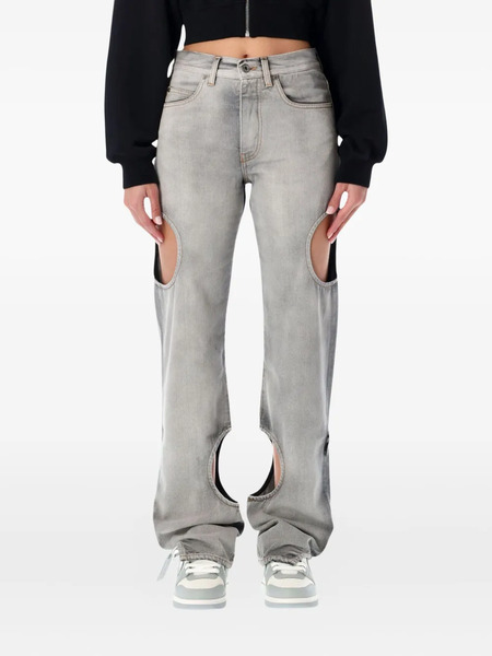  Off-white Meteor Cut-out Jeans - Grey 