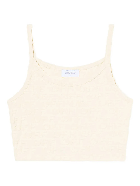  Off-white Monogram Embossed Terry Top - Neutrals 