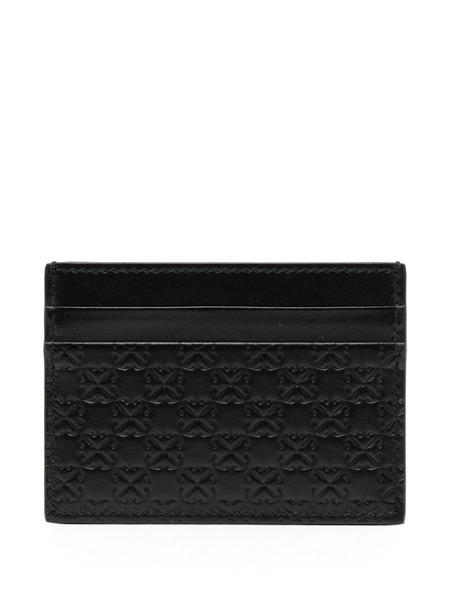  Off-white Monogram Leather Cardholder - Black 