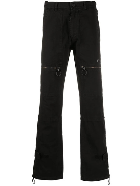  Off-white Multi-pocket Straight-leg Jeans - Black 