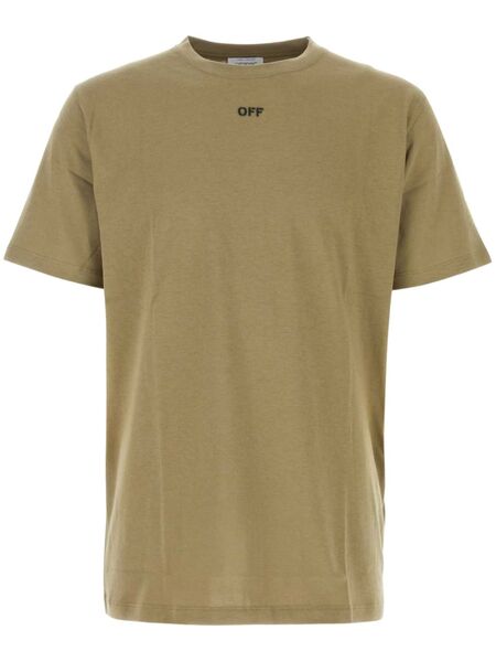  Off-white Off Stitch Cotton T-shirt - Neutrals 