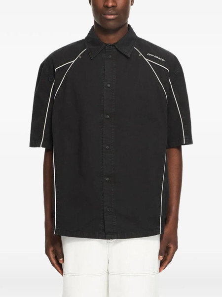  Off-white Owr Piped Short-sleeve Shirt - Black 
