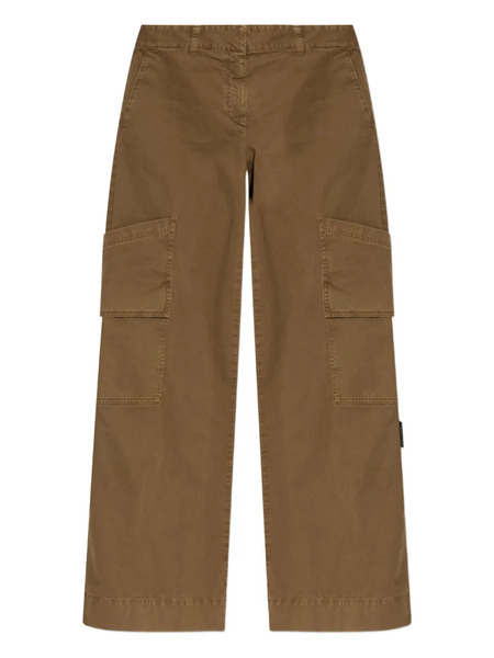  Off-white Patch-pocket Trousers - Brown 