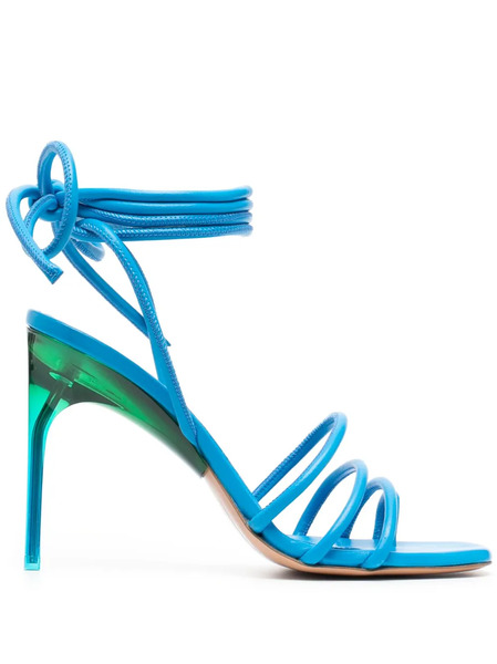  Off-white Plexi 110mm Ankle-strap Sandals - Blue 