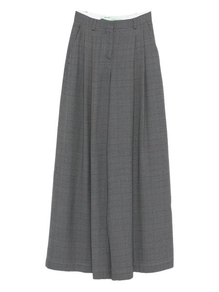  Off-white Pre-owned 2013 Check-pattern Trousers - Grey 