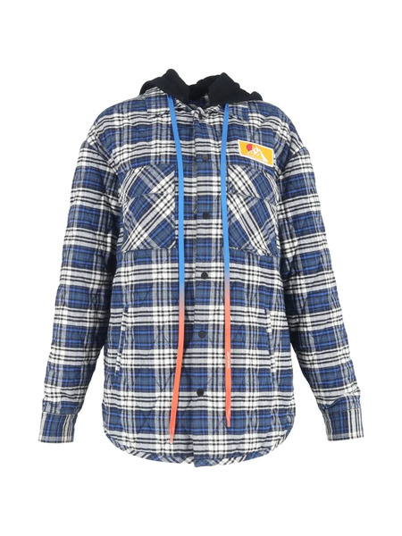  Off-white Pre-owned Checked Jacket - Blue 
