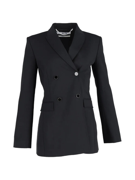  Off-white Pre-owned Double-breasted Wool Blazer - Black 
