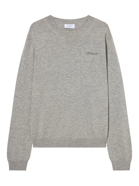  Off-white Quote Crew-neck Sweater - Grey 