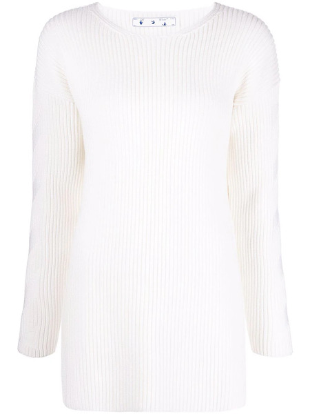  Off-white Ribbed-knit Wool Jumper 