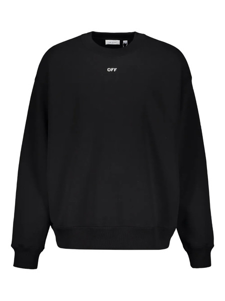  Off-white Round-collar Sweatshirt - Black 