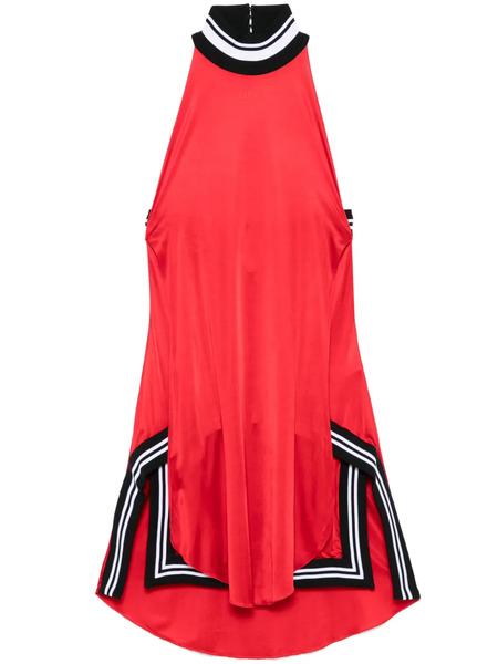  Off-white Satin Mini Dress - Red 
