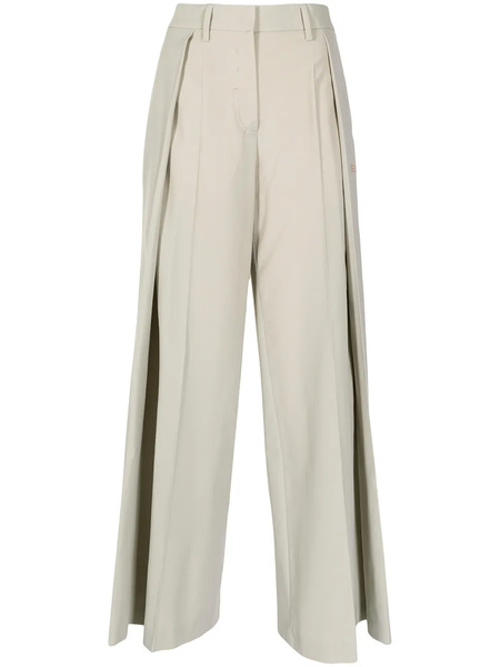  Off-white Side-pleat Panelled Trousers - Neutrals 