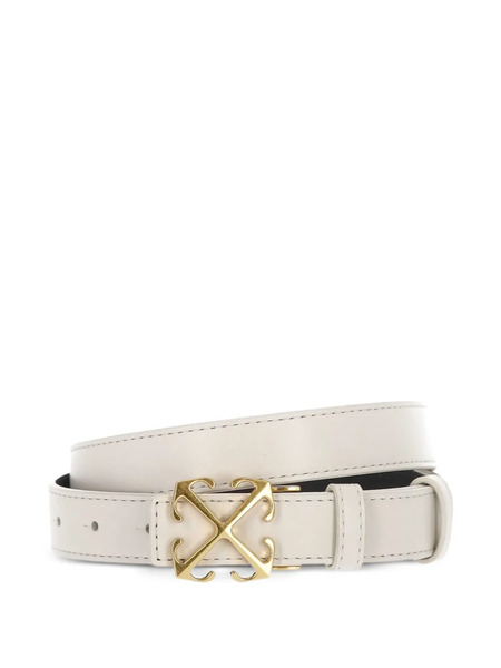  Off-white Signature Arrows Motif-buckle Leather Belt - Neutrals 
