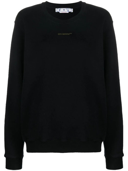  Off-white Signature Arrows Tie-dye Crewneck Sweatshirt - Black 