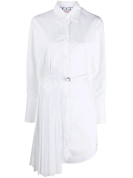 Off-white Slogan-print Shirt Dress 