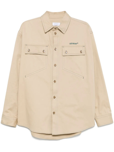  Off-white Stitch Cotgab Milit Overshir Creme Brule - 6157 Creme Brulee - Dark Storm 