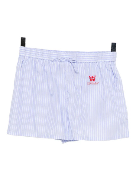  Off-white Striped Shorts - Blue 