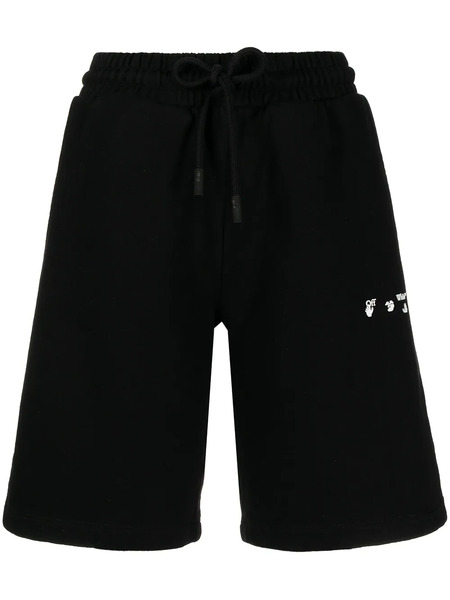  Off-white Swimming Man Print Track Shorts - Black 