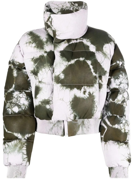  Off-white Tie-dye Puffer Jacket - Pink 