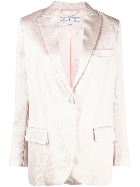 Off-white Tomboy Single-breasted Blazer - Pink 