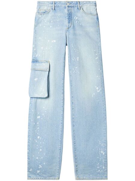  Off-white Toybox Painted Wide-leg Jeans - Blue 