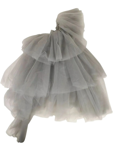  Off-white Tulle Raptor Maxi Dress - Grey 