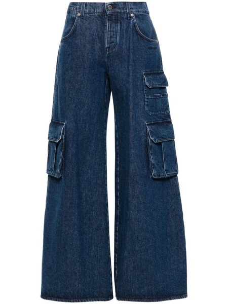  Off-white Wide-leg Cargo Jeans - Blue 