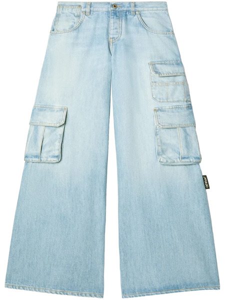  Off-white Wide-leg Cargo Jeans - Blue 