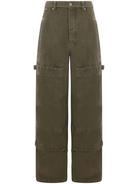  Off-white Wide-leg Cargo Jeans - Green 