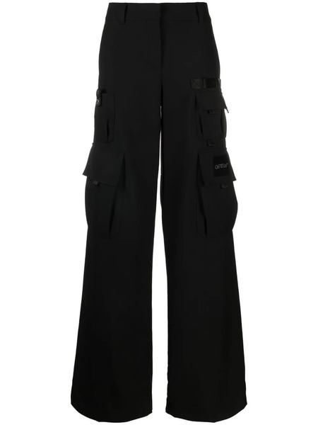  Off-white Wide-leg Cargo Pants - Black 