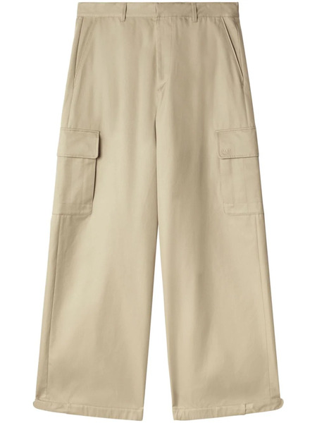  Off-white Wide-leg Cargo Trousers - Neutrals 