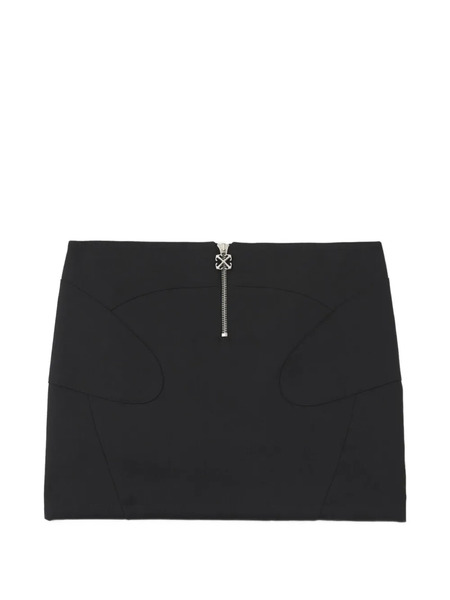  Off-white Wo Gab Zip-up Mini Skirt - Black 
