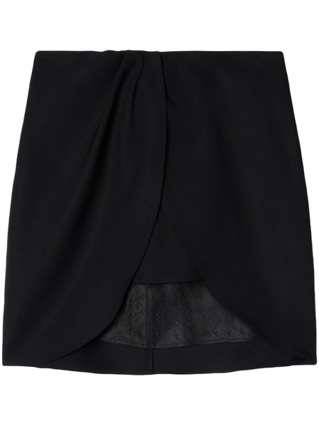  Off-white Wo Twist Wool Miniskirt - Black 