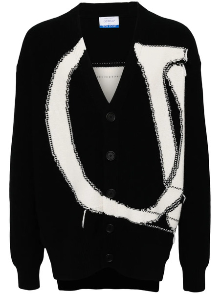  Off-white Wool Cardigan - Black 
