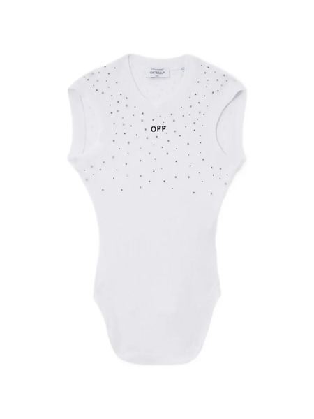  Off-white X Swarovski Embellished Ribbed Top 